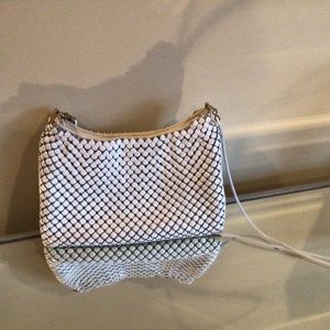 White dress purse with cool tile/texture